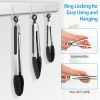 3Pcs Stainless Steel Locking Food Tongs with Silicone Tips BPA Free Non-Stick BBQ Cooking Grilling Locking Food Tongs