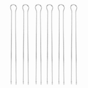 6Pcs Metal BBQ Grilling Fork Sticks Skewer BBQ Grill Set Outdoor Picnic Camping Barbecue