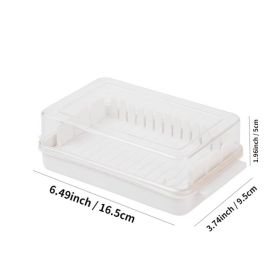 1pc Butter Preservation Box, Food Preserving Container Box, Dividable Butter Pan With Lid, Sealing Butter Pan