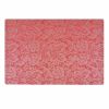 4 Pcs Rose Jacquard Placemats for Dining Table PVC Table Mats Resistant Place Mats 17.7x11.8 inch, Red