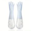 1 Pair Of Thermal Dishwashing Gloves; Thick And Durable; Waterproof Non-slip; Protective; Random Color