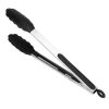 3Pcs Stainless Steel Locking Food Tongs with Silicone Tips BPA Free Non-Stick BBQ Cooking Grilling Locking Food Tongs