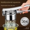 1pc 304 Stainless Steel Manual Juicer; Household Lemon Squeezer; Multi-purpose Fruit Juicer