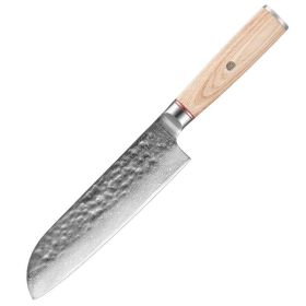 Damascus Steel Hand Kitchen Chef Knife (Option: 7inch threevirtue knife)