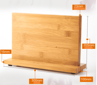Kitchenware Magnetic Knife Holder For Kitchen Knife Holder (Option: Wood color2PC)