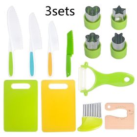 Children's Plastic Birthday Cake Stand Knife Toy Suit (Option: 13Piece Set 3PC)