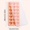 1pc High Quality Silicone 21 Even Love Ice Cube Ice Tray Mold Heart Shaped Silicone Ice Box