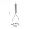 Stainless Steel Manual Potato Masher; Baby Food Masher; Wavy Potato Press