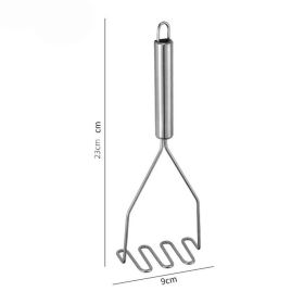 Stainless Steel Manual Potato Masher; Baby Food Masher; Wavy Potato Press (Color: Wavy Potato Press)