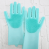1 Pair Dishwashing Cleaning Gloves Magic Silicone Rubber Dish Washing Glove For Household Scrubber Kitchen Clean Tool Scrub