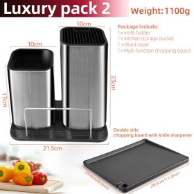 Drainable Knife Holder Chopping Board Size Chopper (Option: 8inchknifeholderbarrel)