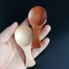4 Pcs Mini Wooden Spoons; Small Spice Condiment Spoon; Sugar Tea Coffee Scoop; Short Handle Wood Spoon