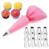 6-24 Pcs Set Pastry Bag and Stainless Steel Cake Nozzle Kitchen Accessories For Decorating Bakery Confectionery Equipment