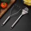 Stainless Steel Manual Potato Masher; Baby Food Masher; Wavy Potato Press
