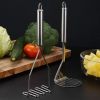 Stainless Steel Manual Potato Masher; Baby Food Masher; Wavy Potato Press
