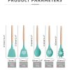 33pcs Set Wooden Handle Silicone Kitchen Utensils 33 Pieces Set Silicone Spoon Shovel Kitchen Gadgets Set Silicone Kitchen Utensils