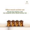 Olive Wood Canisters Set